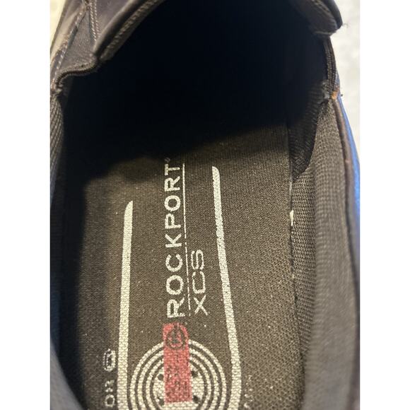 Rockport Men’s Shoes Size 10.5 W Wide Brown Leather Slip On Casual Comfort XCS - Picture 8 of 9